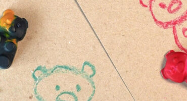 Children's art supplies and drawings